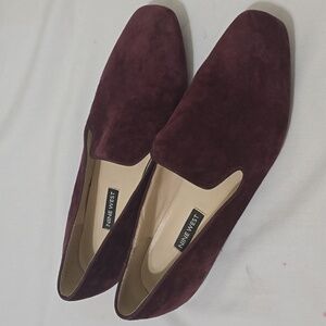 Nine West burgundy suede loafers 8M